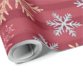 Erstellen Sie Ihre eigenen roten Schneeflocken Geschenkpapier (Rolleneckpunkt)