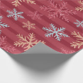 Erstellen Sie Ihre eigenen roten Schneeflocken Geschenkpapier (Ecke)