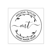 Erstellen Sie Ihre eigenen Round-Monogramm-Initial Gummistempel (Prägung)