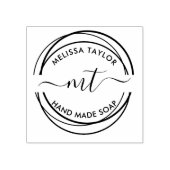 Erstellen Sie Ihre eigenen Round-Monogramm-Initial Gummistempel (Prägung)
