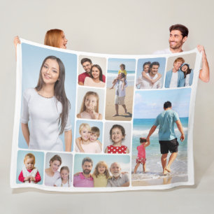 Erstellen Sie Ihre eigenen Rundecken 12 FotoCollag Fleecedecke