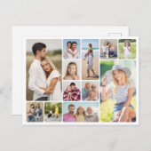 Erstellen Sie Ihre eigenen Rundecken 12 FotoCollag Postkarte (Vorne/Hinten)