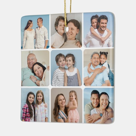 Erstellen Sie Ihre eigenen Rundecken 9 FotoCollage Keramikornament (Links)