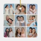 Erstellen Sie Ihre eigenen Rundecken 9 FotoCollage Keramikornament (Rückseite)