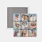 Erstellen Sie Ihre eigenen Rundecken 9 FotoCollage Magnet (Vorderseite/Rückseite)