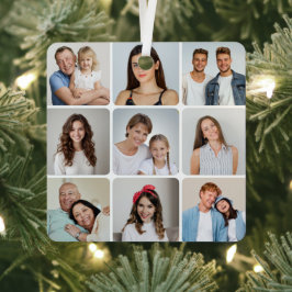 Erstellen Sie Ihre eigenen Rundecken 9 FotoCollage Ornament Aus Metall