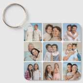 Erstellen Sie Ihre eigenen Rundecken 9 FotoCollage Schlüsselanhänger (Vorderseite)