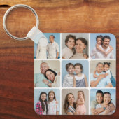 Erstellen Sie Ihre eigenen Rundecken 9 FotoCollage Schlüsselanhänger (Vorderseite)
