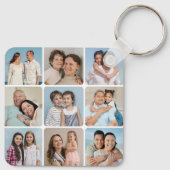 Erstellen Sie Ihre eigenen Rundecken 9 FotoCollage Schlüsselanhänger (Rückseite)