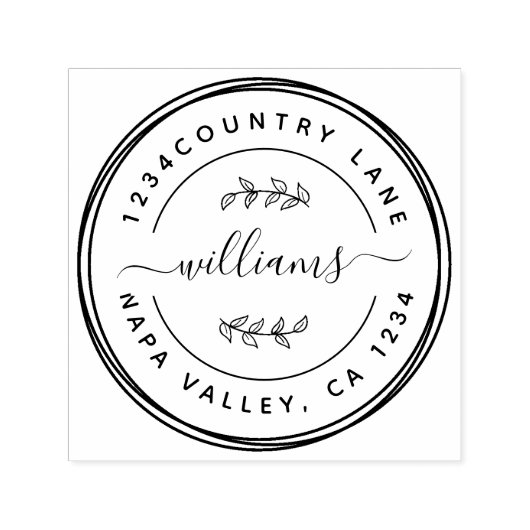 Erstellen Sie Ihre eigenen runden Rücksendeadresse Permastempel (Design)