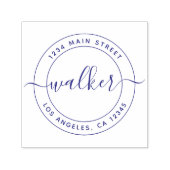 Erstellen Sie Ihre eigenen runden Rücksendeadresse Permastempel (Design)