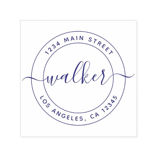 Erstellen Sie Ihre eigenen runden Rücksendeadresse Permastempel (Design)