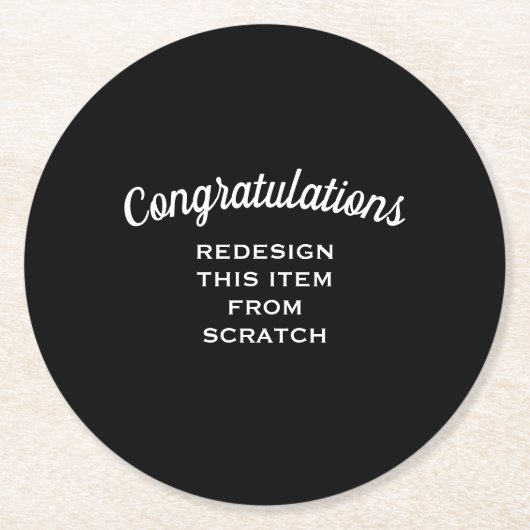 Erstellen Sie Ihre eigenen Runder Pappuntersetzer (Vorderseite)