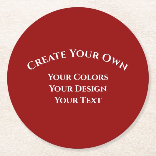Erstellen Sie Ihre eigenen Runder Pappuntersetzer (Vorderseite)