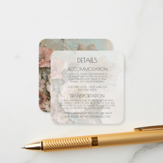 Erstellen Sie Ihre eigenen rustikalen Shabby Chic  Begleitkarte (Vorderseite/Rückseite Beispiel)