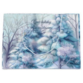 Erstellen Sie Ihre eigenen, sanft verschneiten Bäu Große Geschenktüte (Vorderseite)