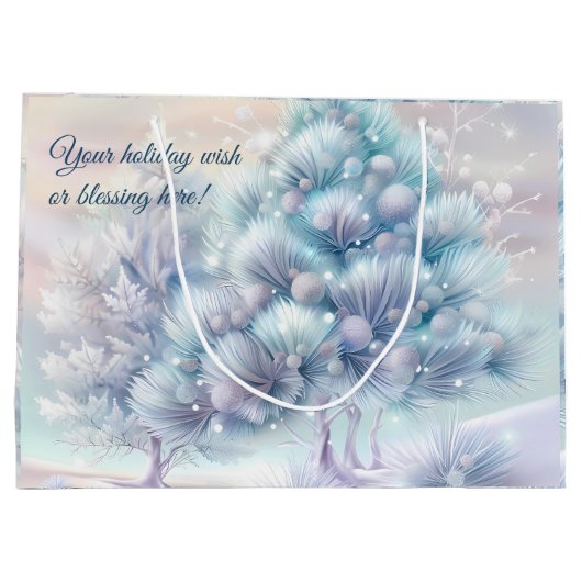 Erstellen Sie Ihre eigenen sanften, rosafarbenen u Große Geschenktüte (Rückseite)