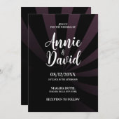 Erstellen Sie Ihre eigenen Schattenstreifen-Hochze Einladung (Vorne/Hinten)