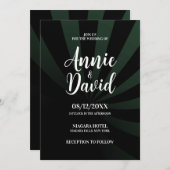Erstellen Sie Ihre eigenen Schattenstreifen-Hochze Einladung (Vorne/Hinten)