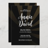 Erstellen Sie Ihre eigenen Schattenstreifen-Hochze Einladung (Vorne/Hinten)