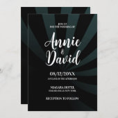 Erstellen Sie Ihre eigenen Schattenstreifen-Hochze Einladung (Vorne/Hinten)