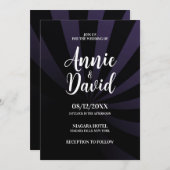 Erstellen Sie Ihre eigenen Schattenstreifen-Hochze Einladung (Vorne/Hinten)