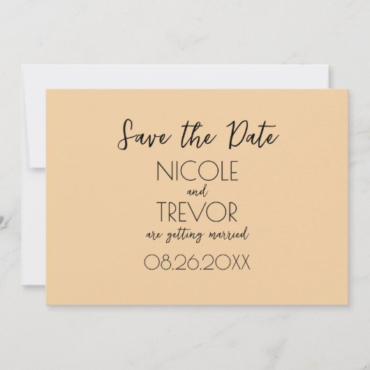 Erstellen Sie Ihre eigenen - Schlicht Minimalistis Save The Date (Vorderseite)