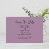Erstellen Sie Ihre eigenen - Schlichte Mauve Minim Save The Date (Stehend Vorderseite)