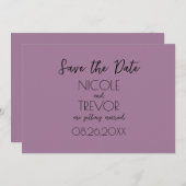 Erstellen Sie Ihre eigenen - Schlichte Mauve Minim Save The Date (Vorne/Hinten)