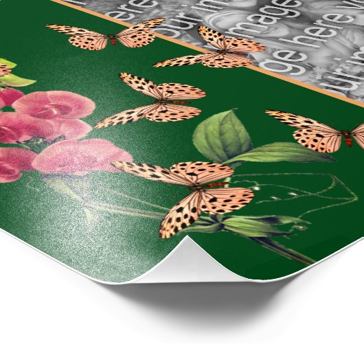 Erstellen Sie Ihre eigenen Schmetterlinge und Blum Fotodruck (Ecke)