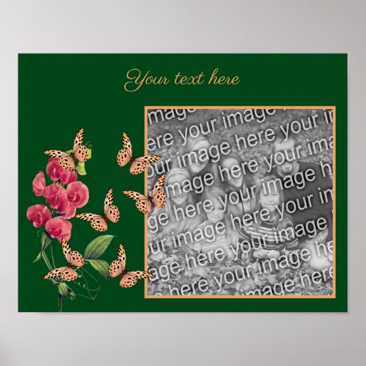 Erstellen Sie Ihre eigenen Schmetterlinge und Blum Poster (Vorne)