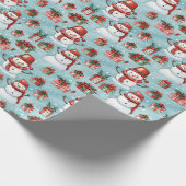 Erstellen Sie Ihre eigenen Schneemänner Geschenkpapier (Ecke)