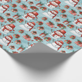 Erstellen Sie Ihre eigenen Schneemänner Geschenkpapier