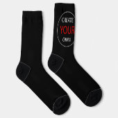Erstellen Sie Ihre eigenen - Schwarz, Foto, Persön Socken (Rechts)