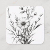 Erstellen Sie Ihre eigenen - Schwarz-Weiß-Wildblum Begleitkarte (Rückseite)