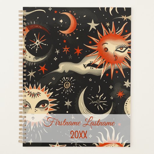 Erstellen Sie Ihre eigenen schwarzen Orangen Himme Planer (Vorderseite)