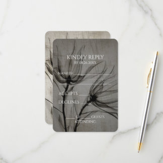 Erstellen Sie Ihre eigenen Sepia X-Ray-Vintagen Bl RSVP Karte