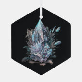 Erstellen Sie Ihre eigenen Silberkristalle Ornament Aus Glas (Rückseite)