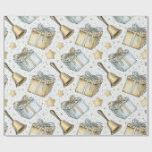 Erstellen Sie Ihre eigenen Silver & Gold Geschenke Geschenkpapier (Flach)