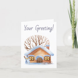 Erstellen Sie Ihre eigenen Snowman Angel Zuhause W Feiertagskarte