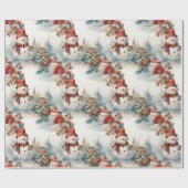 Erstellen Sie Ihre eigenen Snowman-Geschenke Geschenkpapier (Flach)