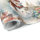 Erstellen Sie Ihre eigenen Snowman-Geschenke Geschenkpapier (Rolleneckpunkt)