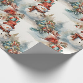 Erstellen Sie Ihre eigenen Snowman-Geschenke Geschenkpapier