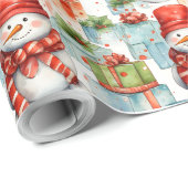 Erstellen Sie Ihre eigenen Snowman-Präsentationen Geschenkpapier (Rolleneckpunkt)