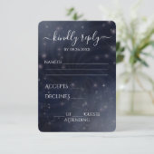Erstellen Sie Ihre eigenen - Spiral Starry Sky RSVP Karte (Stehend Vorderseite)