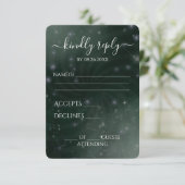 Erstellen Sie Ihre eigenen - Spiral Starry Sky RSVP Karte (Stehend Vorderseite)