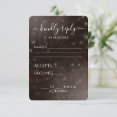 Erstellen Sie Ihre eigenen - Spiral Starry Sky RSVP Karte (Stehend Vorderseite)