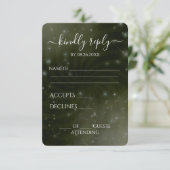 Erstellen Sie Ihre eigenen - Spiral Starry Sky RSVP Karte (Stehend Vorderseite)