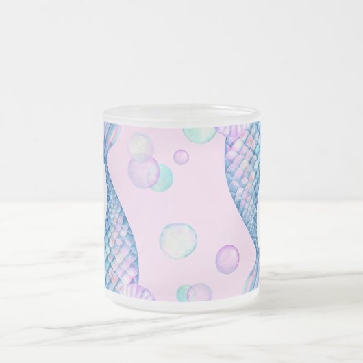 Erstellen Sie Ihre eigenen Splashing-Mermaid-Schwa Mattglastasse (Mittel)