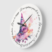 Erstellen Sie Ihre eigenen Spring Rainbow Hexenhut Große Wanduhr (Winkel)